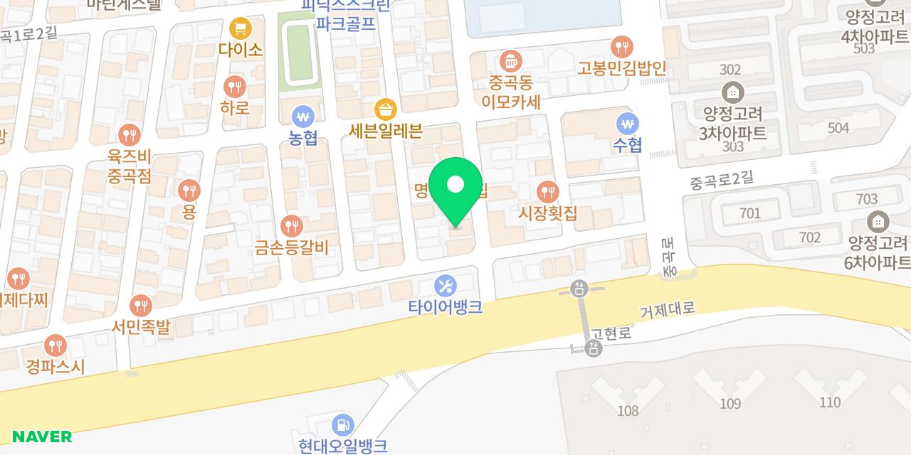 Map showing where Baengnyeon Yangkkochi is