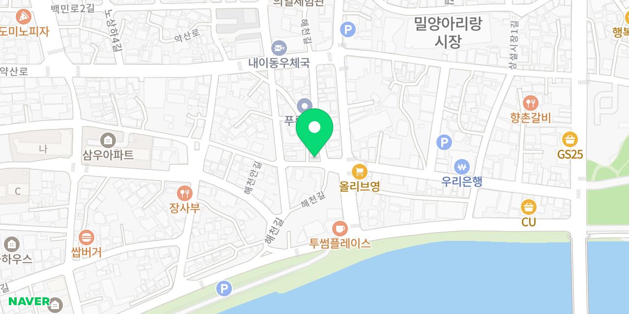 할매홍릉불고기 위치가 표시된 지도