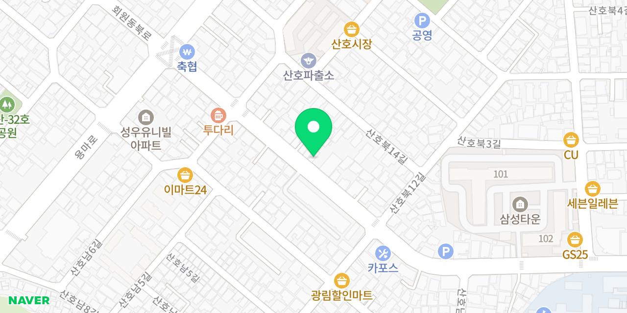 탐나는피자 마산점 위치가 표시된 지도