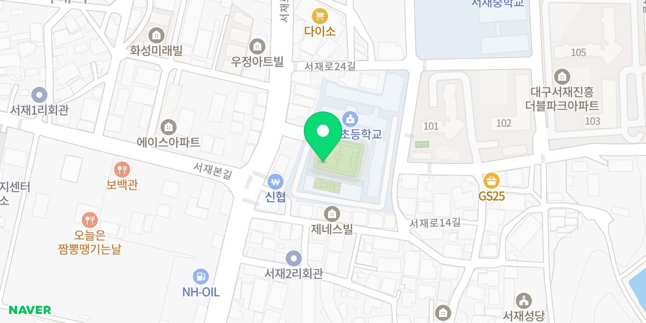 동궁찜닭 서재점 위치가 표시된 지도