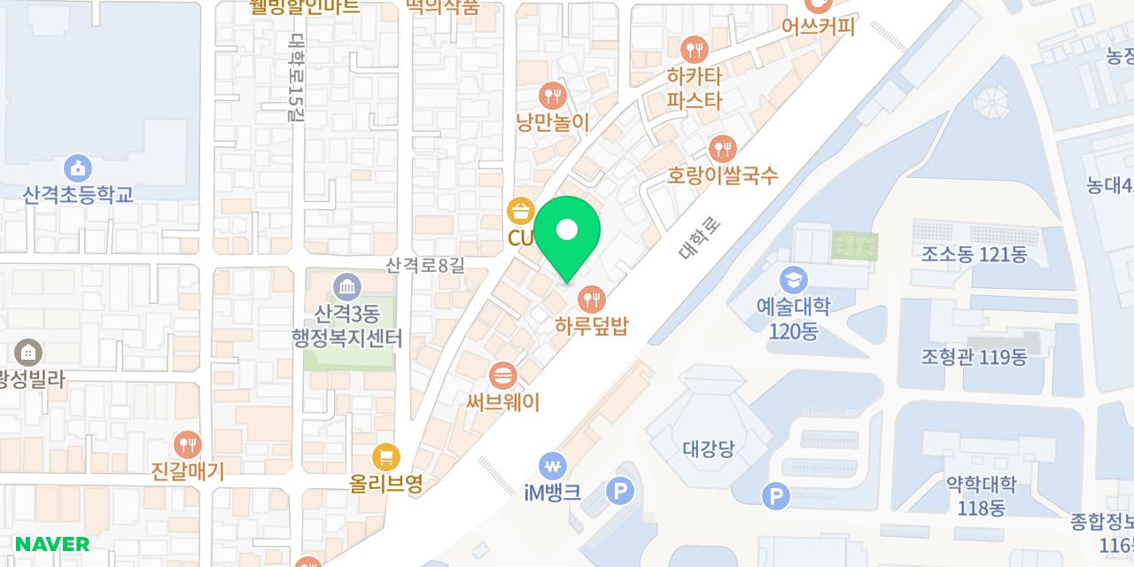 Map showing where Myeonsikdang Gyeongbukdae Bungmunjeom is