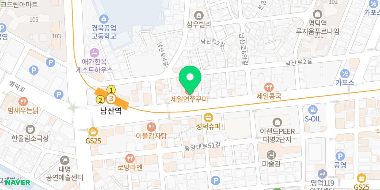 Map showing where Jeil Yeon Jjukkumi is
