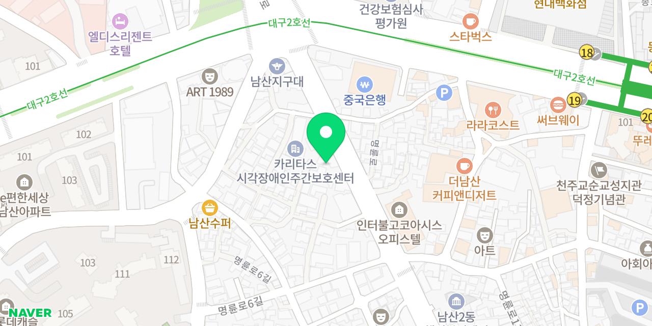 패뷸러스 위치가 표시된 지도