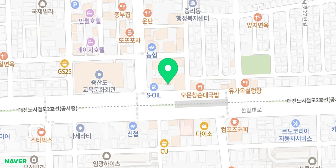 혜성옥 위치가 표시된 지도