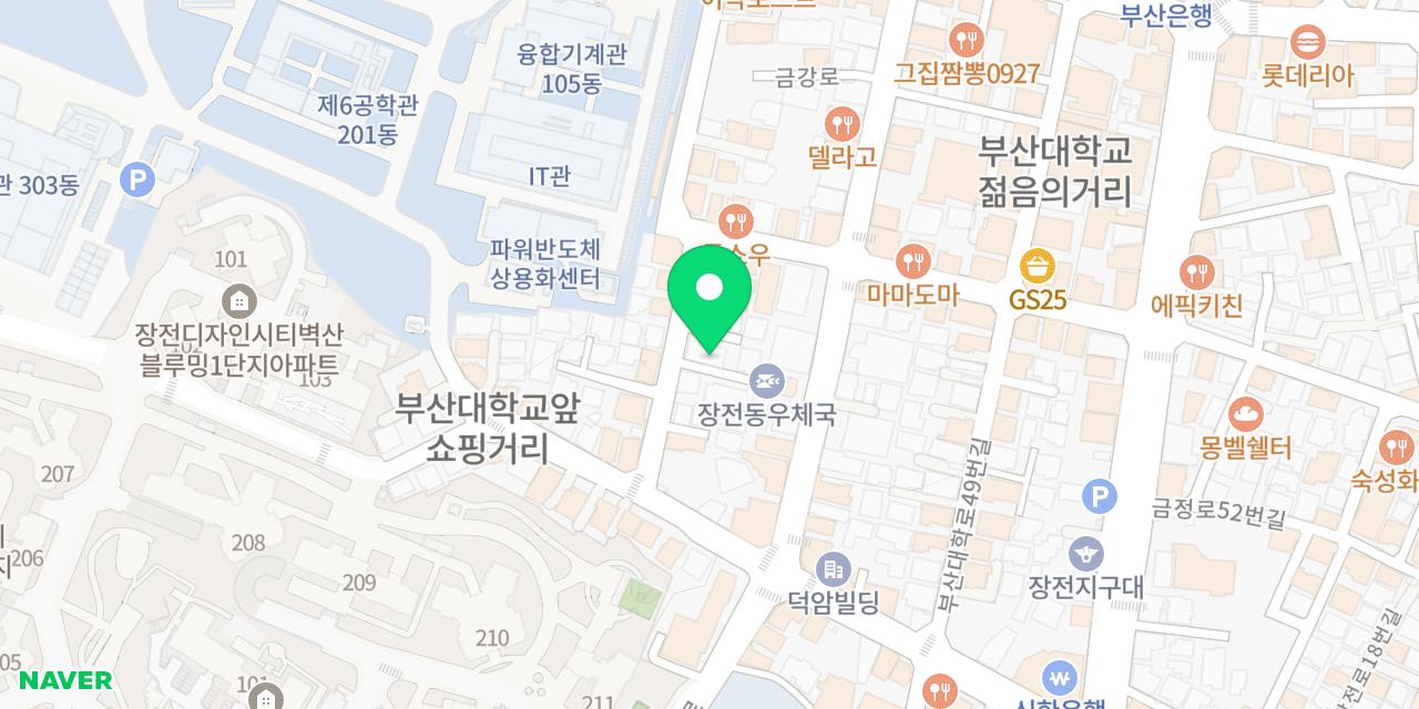 컬러드 위치가 표시된 지도