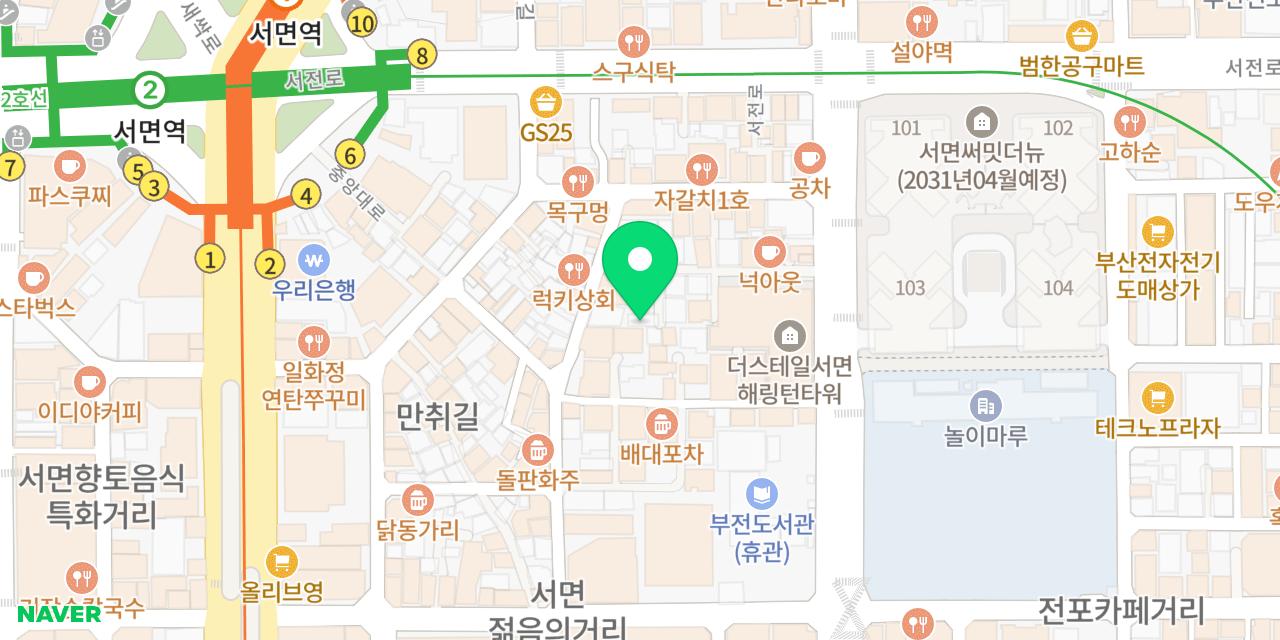 도깨비포차 위치가 표시된 지도