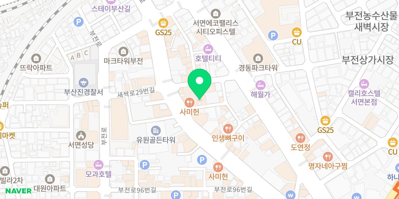 사미헌 신관 위치가 표시된 지도