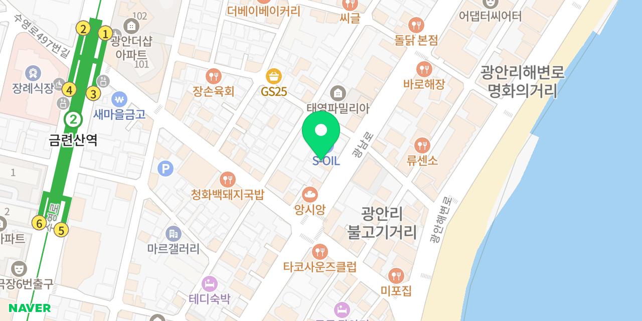 수련회 위치가 표시된 지도