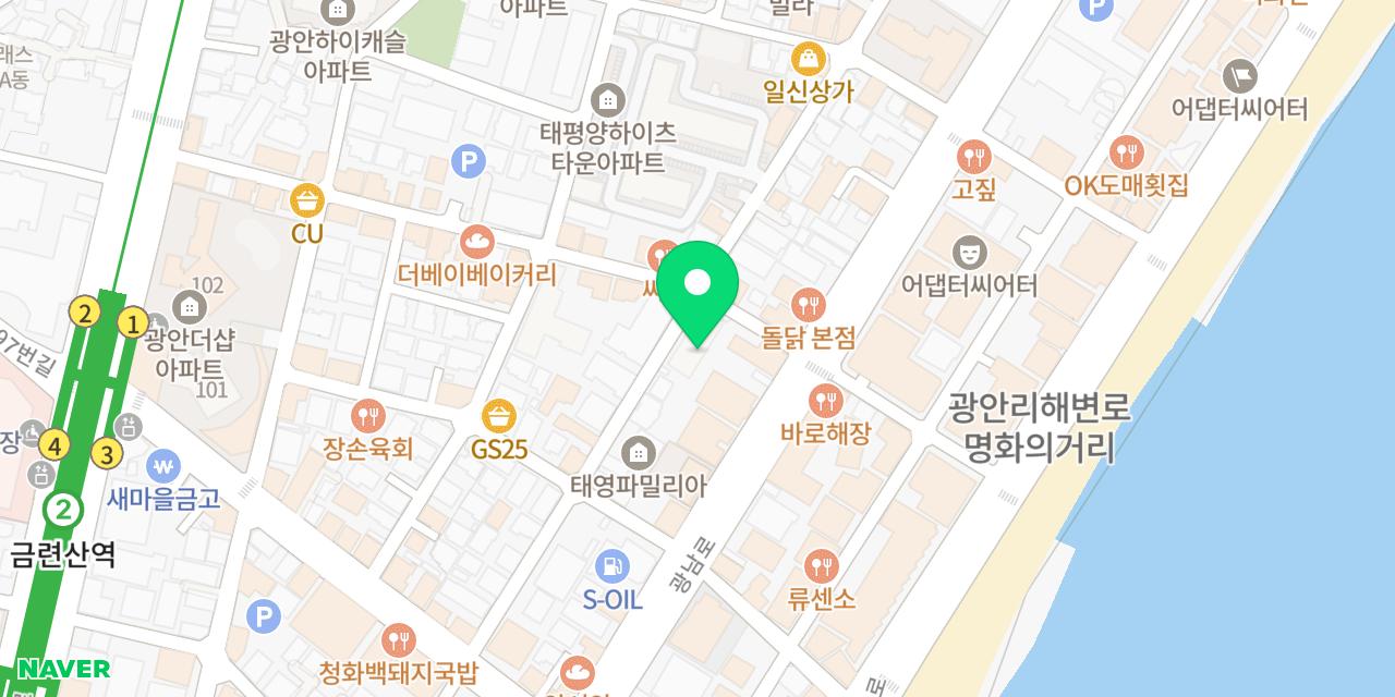 해피멜트 위치가 표시된 지도