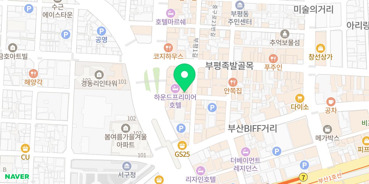 Map showing where Hwahyeondong is
