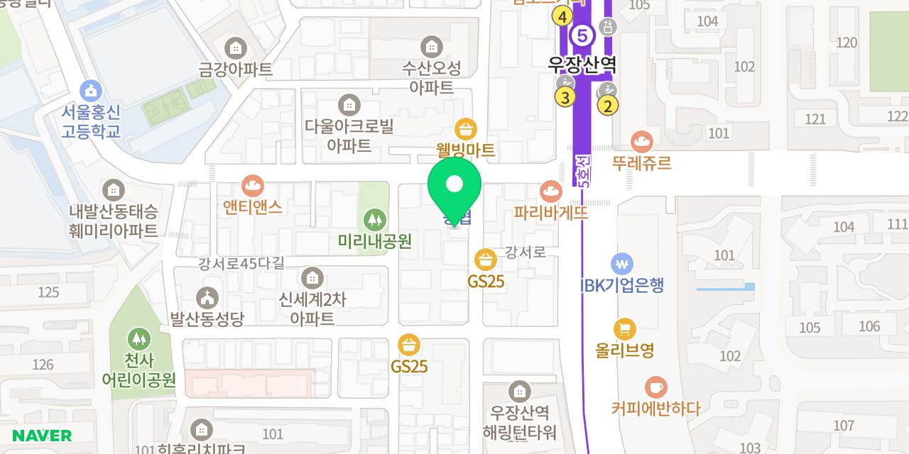 Map showing where Matsuni Sundaeguk Gamjatang is