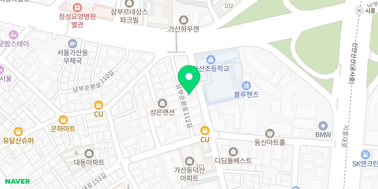 Map showing where Seonu Sushi is