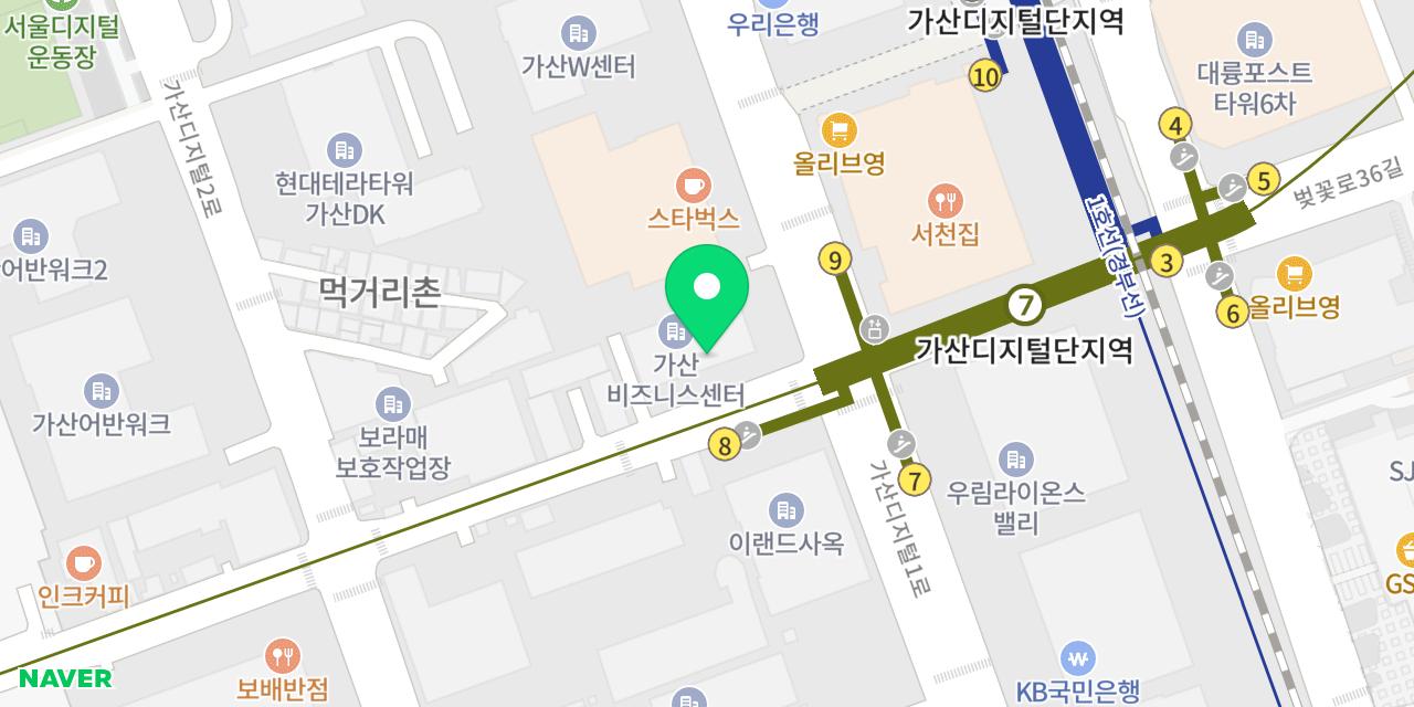 Map showing where Raon Food is