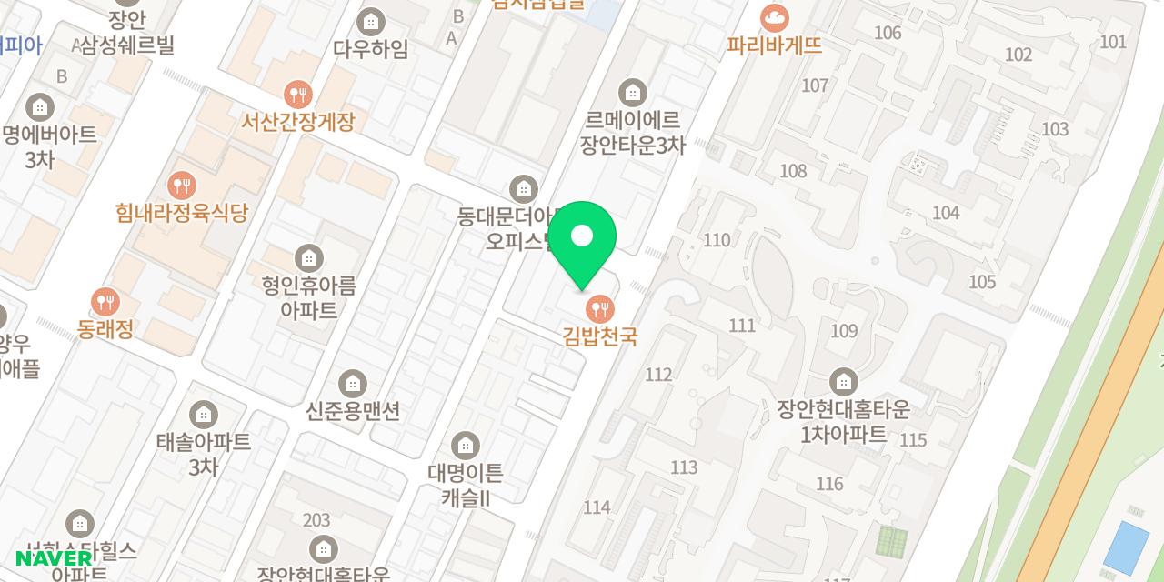 Map showing where Pungmidam Jangan-dong Bonjeom is