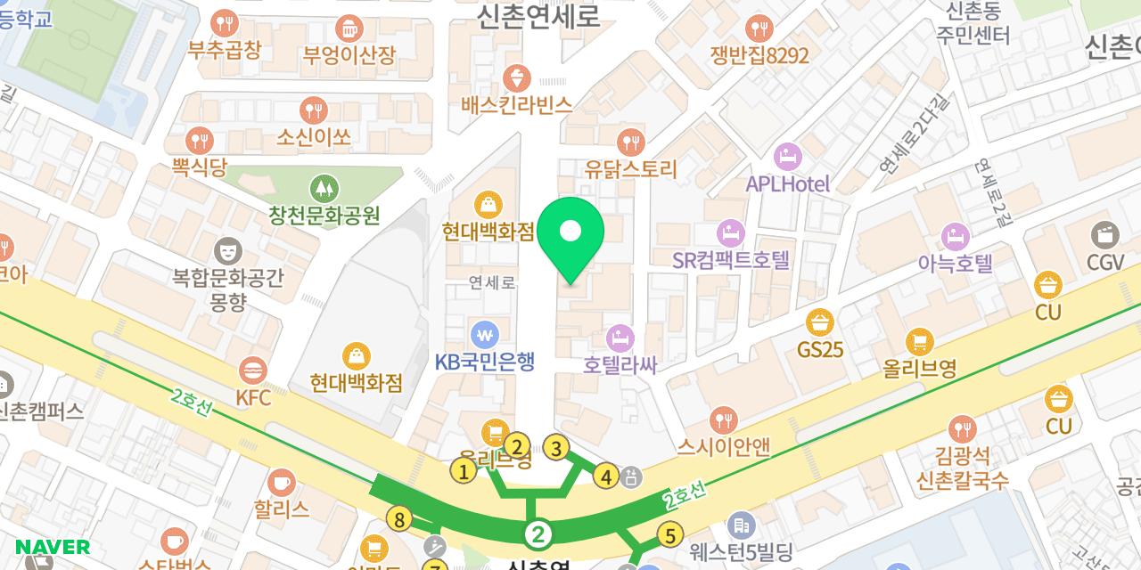 Map showing where Hwogwomeokgo Sinchon-jeom is