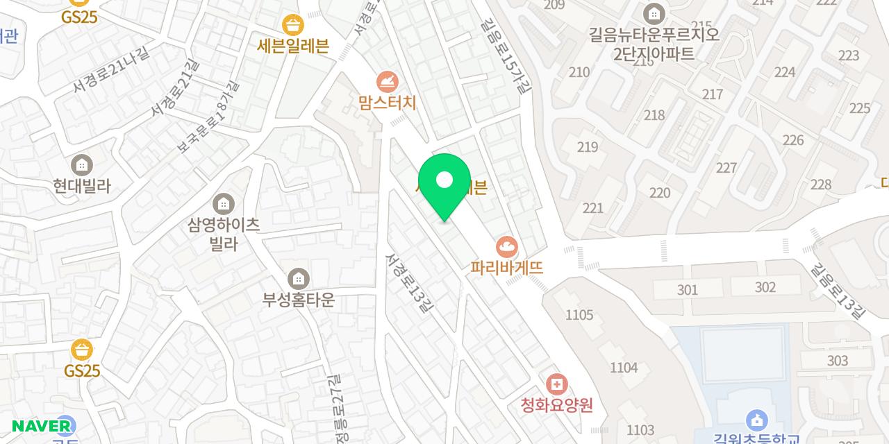 할머니다락방 위치가 표시된 지도