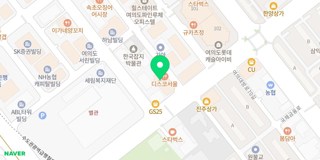 Map showing where Jeil Eobeoi Sundae Yeouido-jeom is