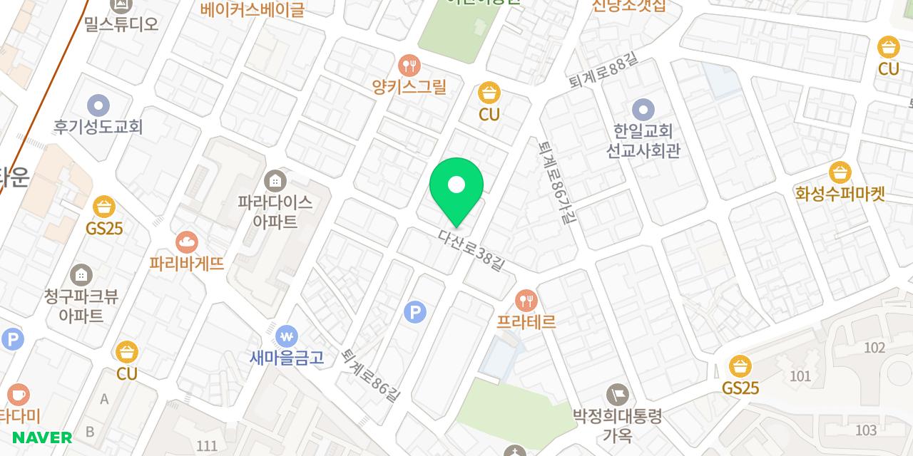 Map showing where Orchard 1974 is