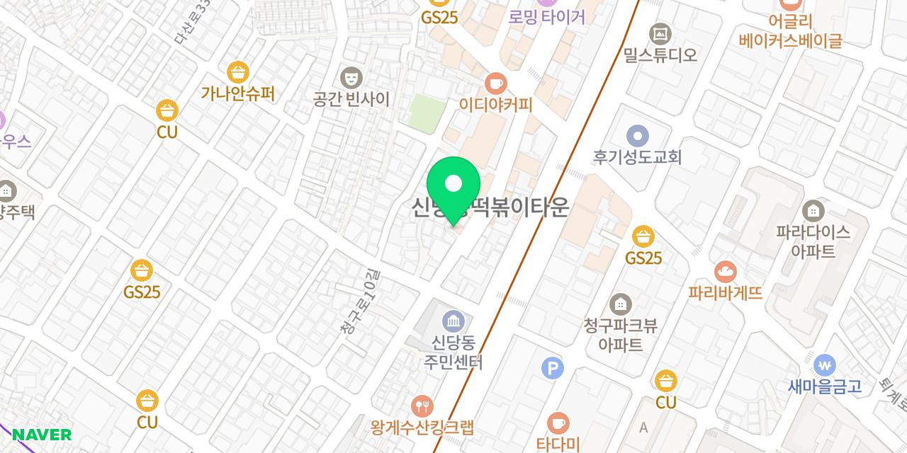 Map showing where Kkwadaeri Oksusu Kkwabaegi is