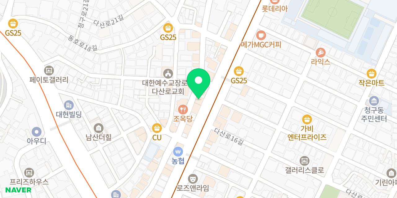 Map showing where Geumdwaeji Sikdang is