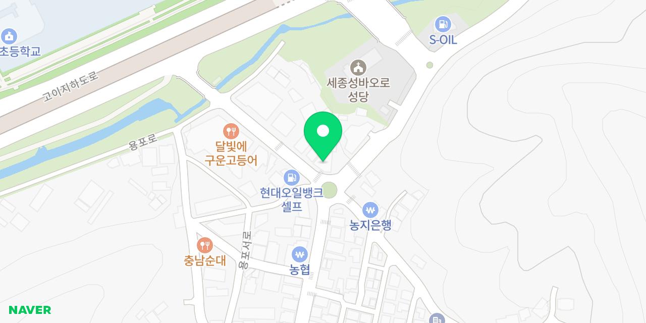 맛나청국장 위치가 표시된 지도