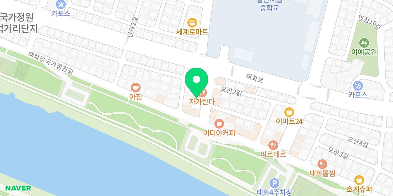 행복쌀국수 위치가 표시된 지도