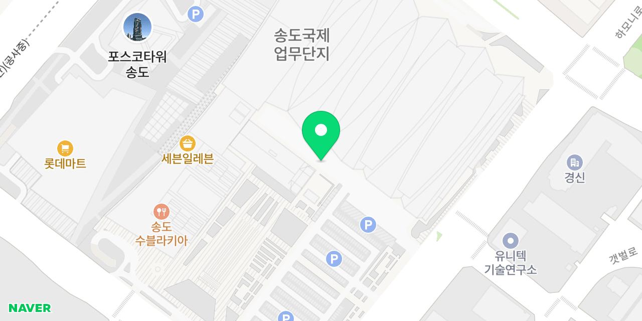 송도 수블라키아 위치가 표시된 지도