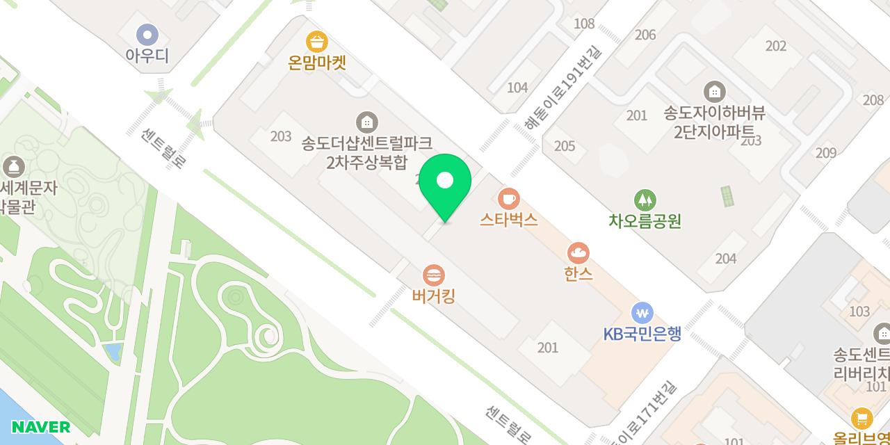 후레이 위치가 표시된 지도