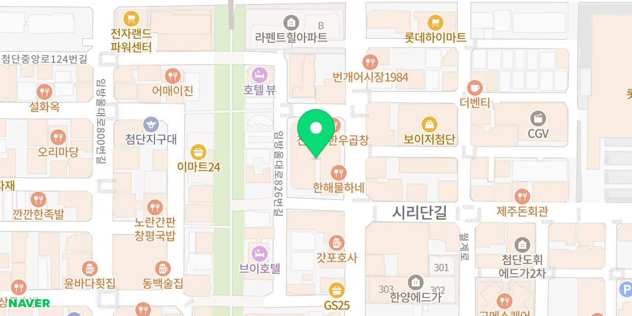 Map showing where Sushi Toro Gwangju Cheomdan is