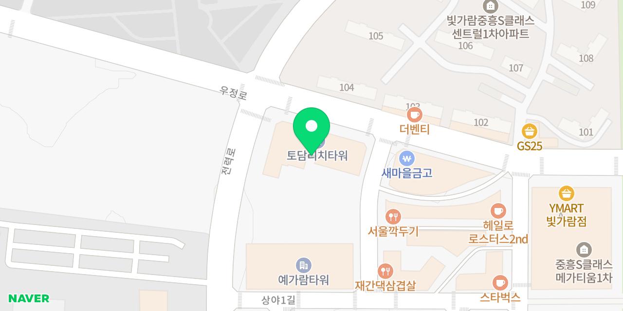 첨단공원국밥 나주혁신점 위치가 표시된 지도