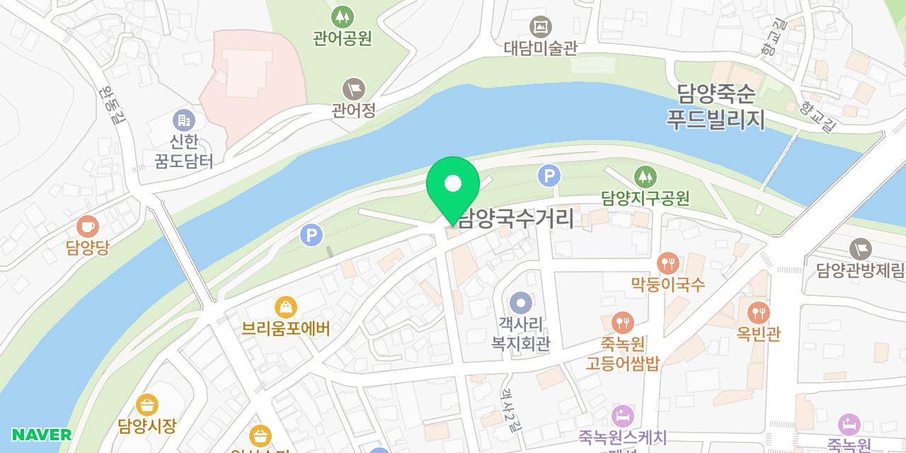 할머니시장국수 위치가 표시된 지도