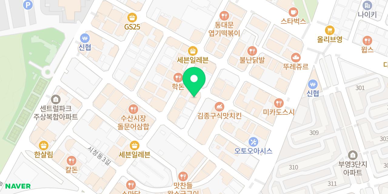 Map showing where Seolbongsan Sutbul Dakgalbi is