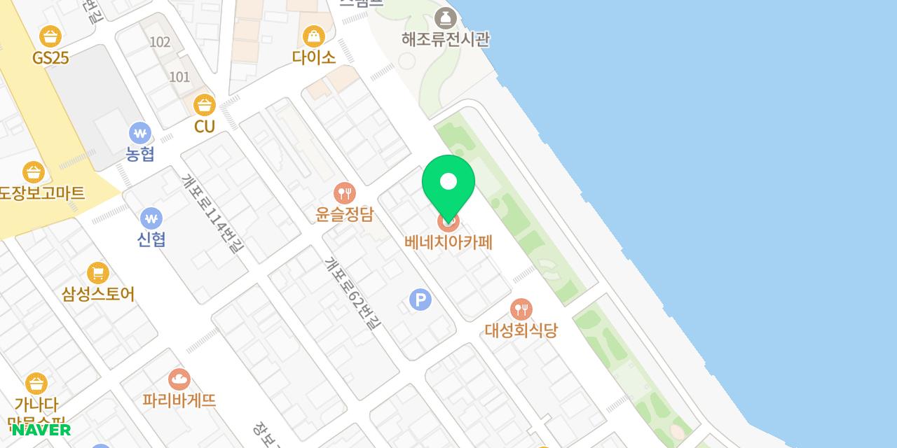 베네치아 위치가 표시된 지도