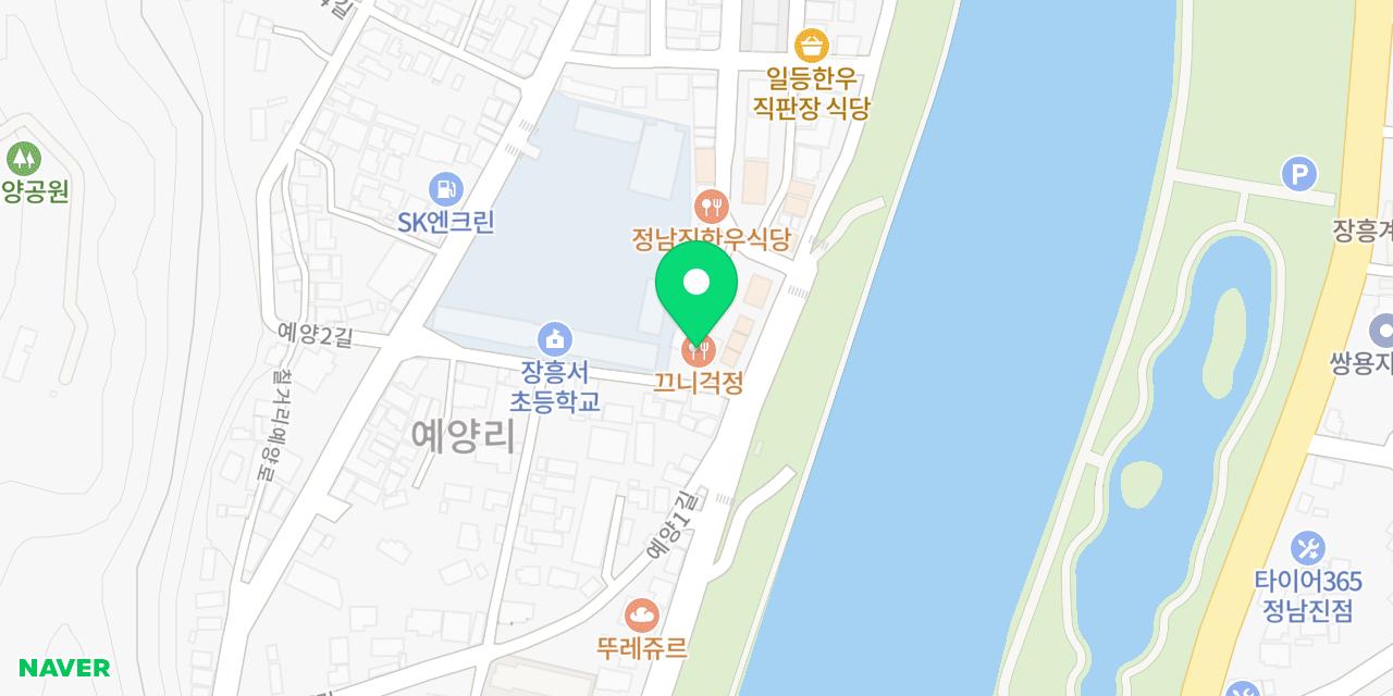 끄니걱정 위치가 표시된 지도