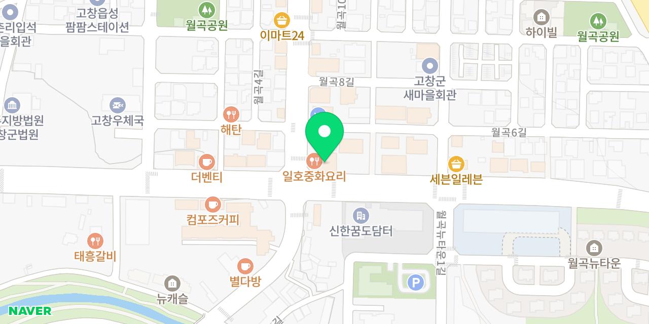 Map showing where Ilho Junghwa Yori is