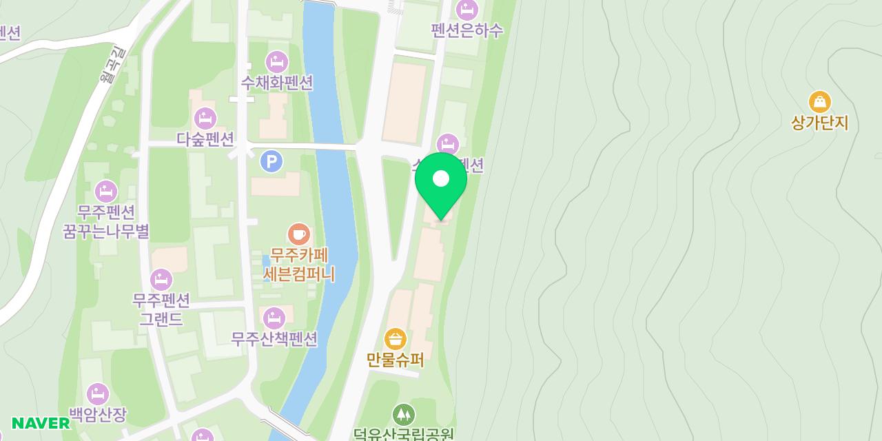 구천동맛집 위치가 표시된 지도
