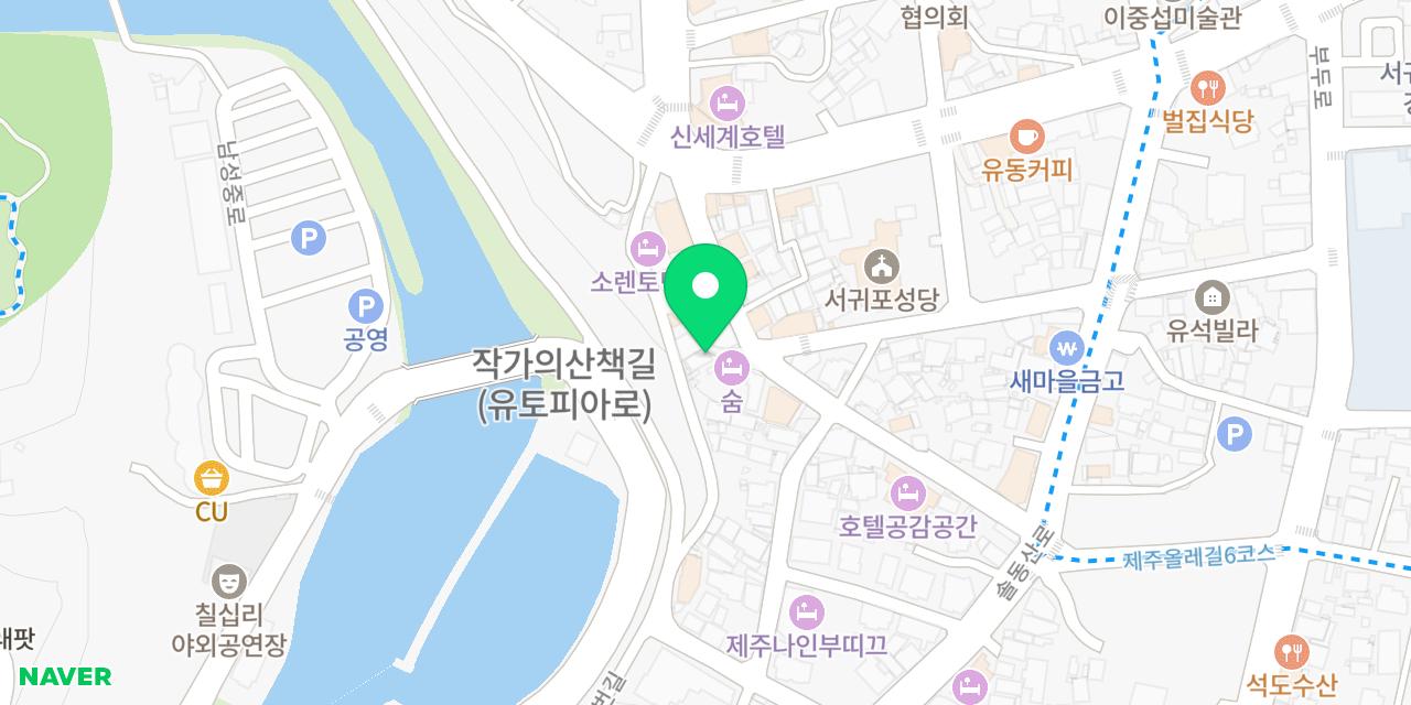 Map showing where Cafe Jun is