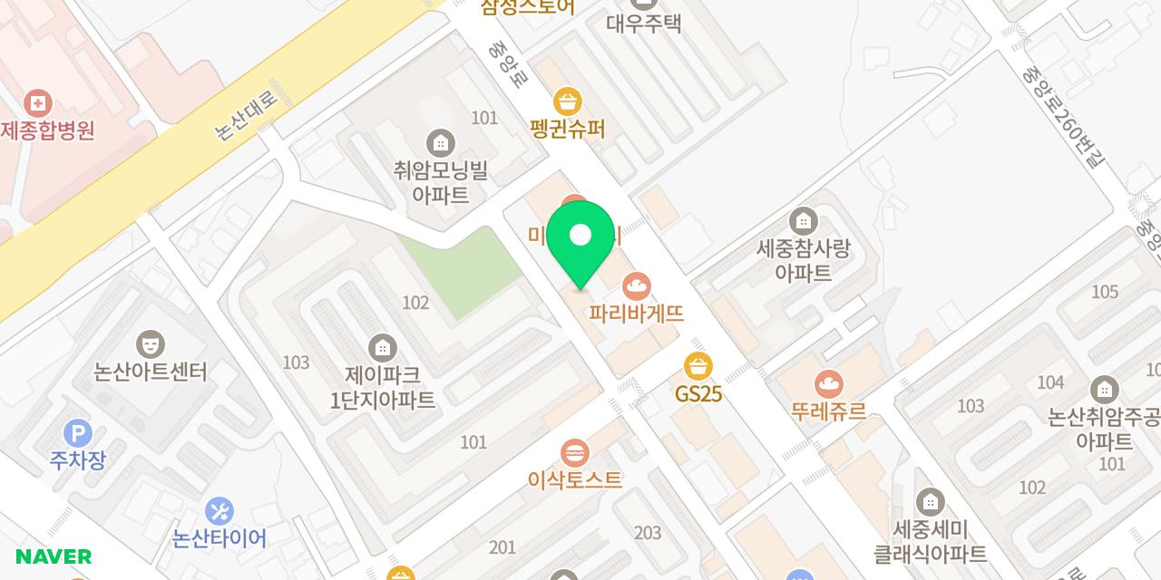 부적치킨 위치가 표시된 지도