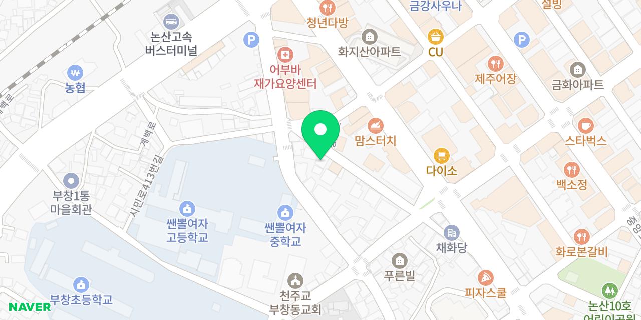 대전다정식당 위치가 표시된 지도