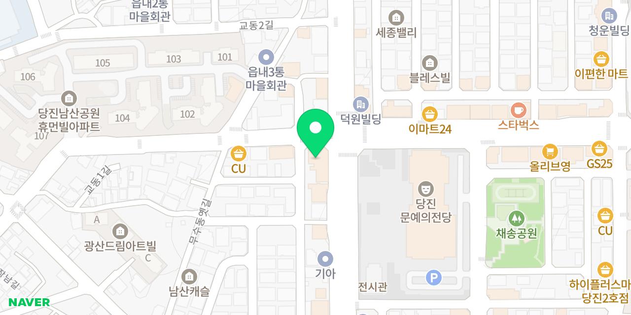 족발신선생 충남당진점 위치가 표시된 지도