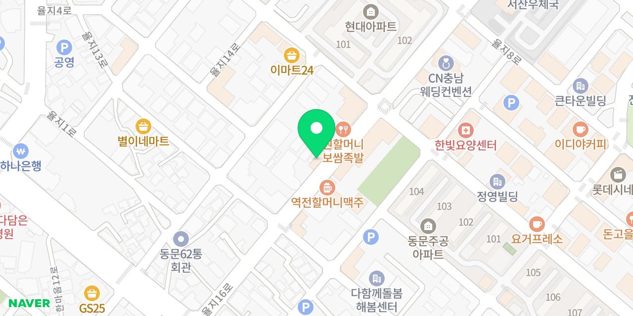 낭만포차 위치가 표시된 지도