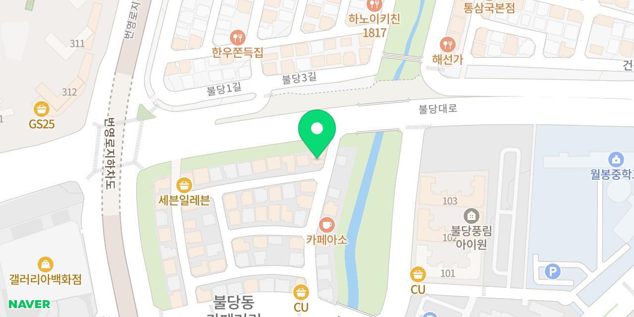 Map showing where Rok Hee Won is
