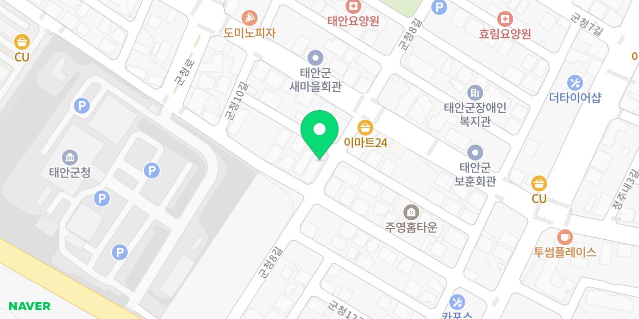 항아리보쌈 태안점 위치가 표시된 지도