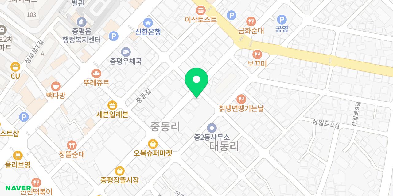 Map showing where Tteoktwi Dakgangjeong is