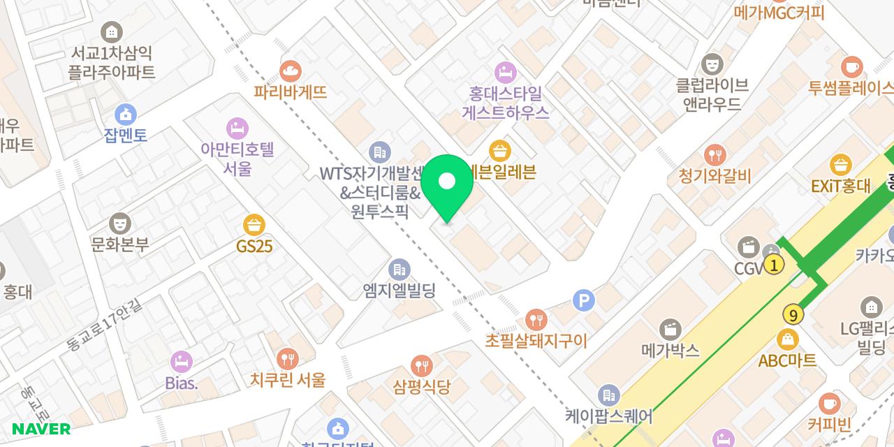 부산집 위치가 표시된 지도