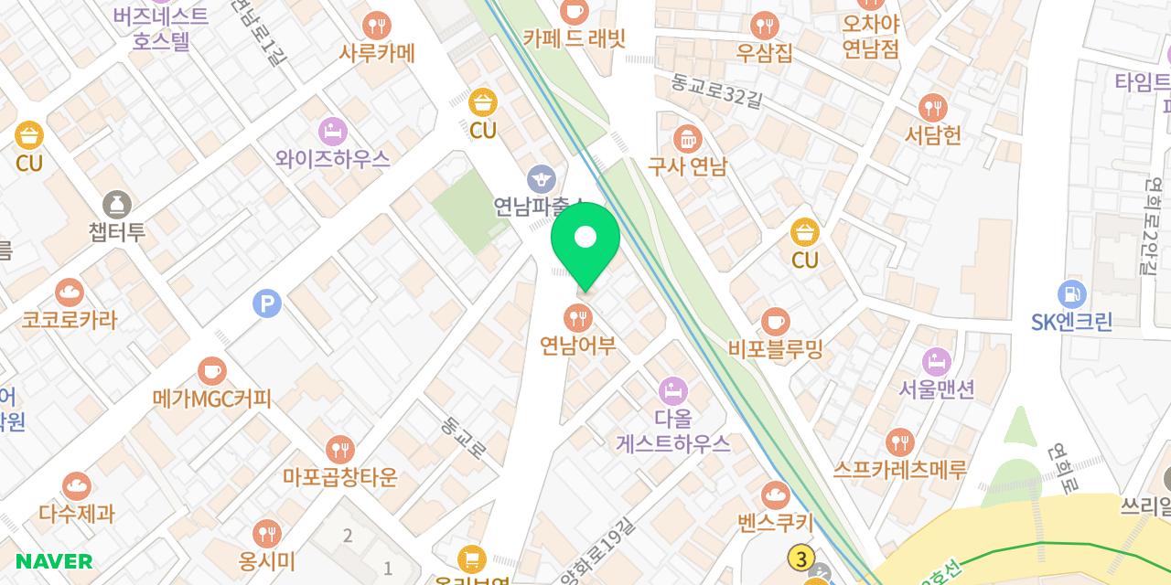 연남족발1987 연남점 위치가 표시된 지도