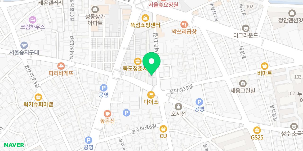 Map showing where Yeontan Yorijip Seongsu is