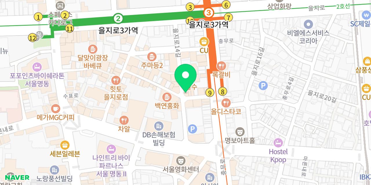 화육계 위치가 표시된 지도