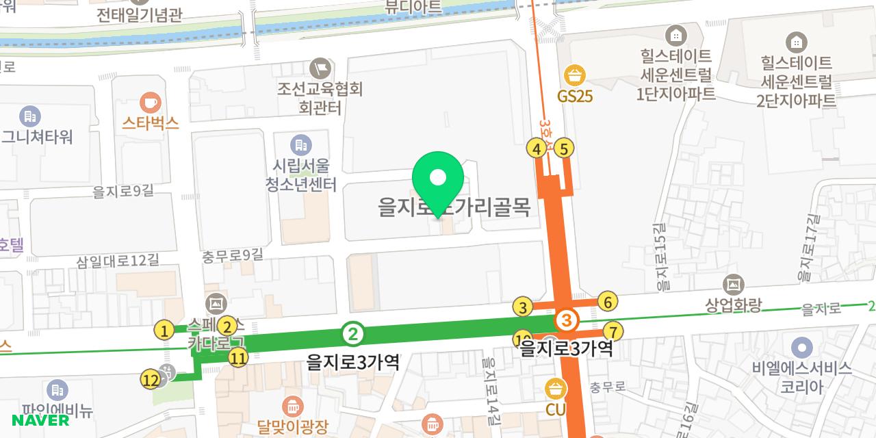 원조만선호프 위치가 표시된 지도