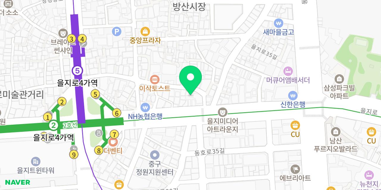 다오리식당 위치가 표시된 지도